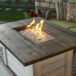 Alcott gas fire pit table