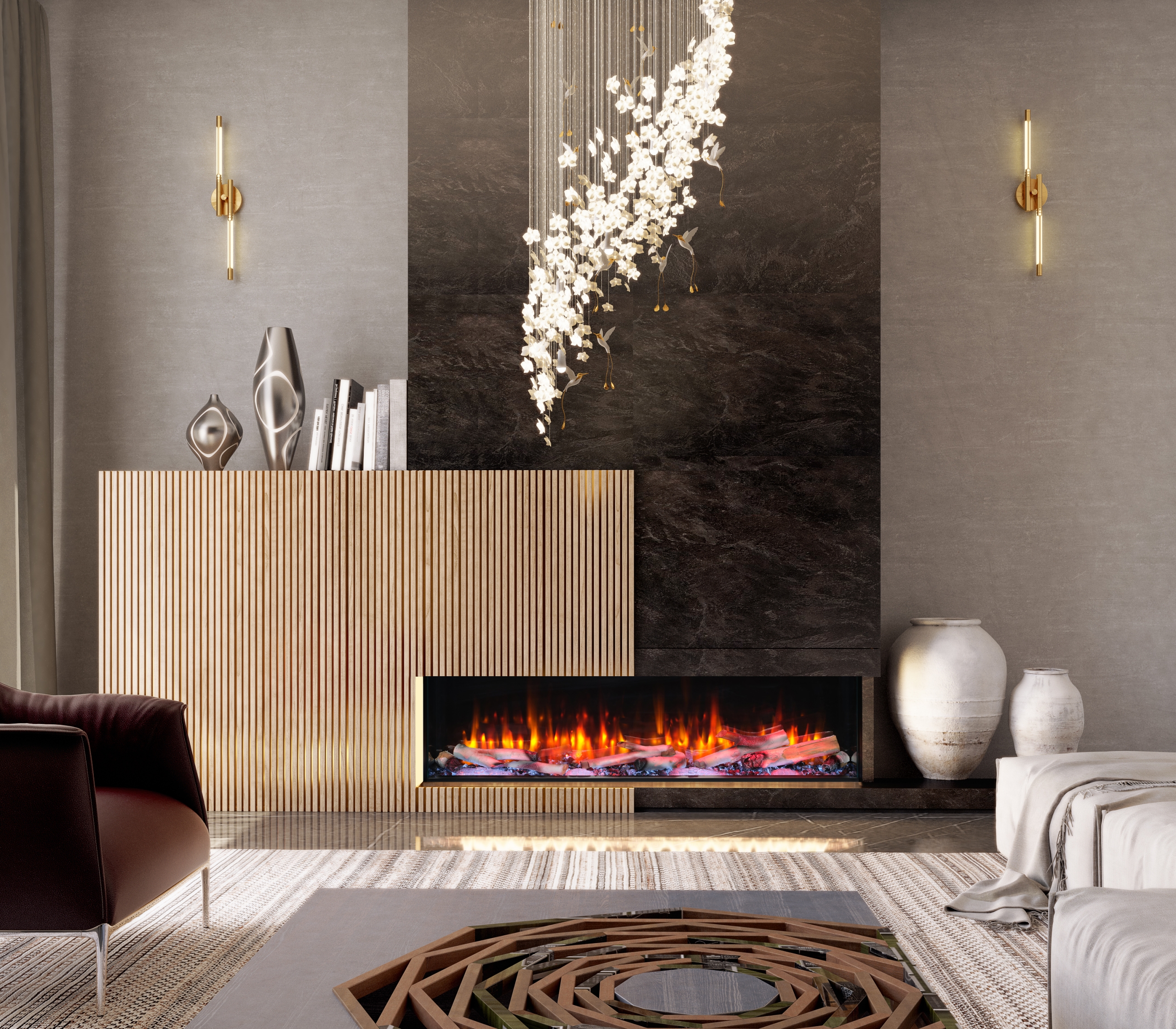 Osseo 45 Slim Electric Fireplace | Tiger Fuel